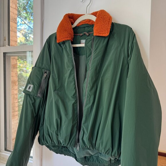 NWT Free People FP Movement Outpost Bomber Puffer Jacket Green XS - Picture 6 of 10